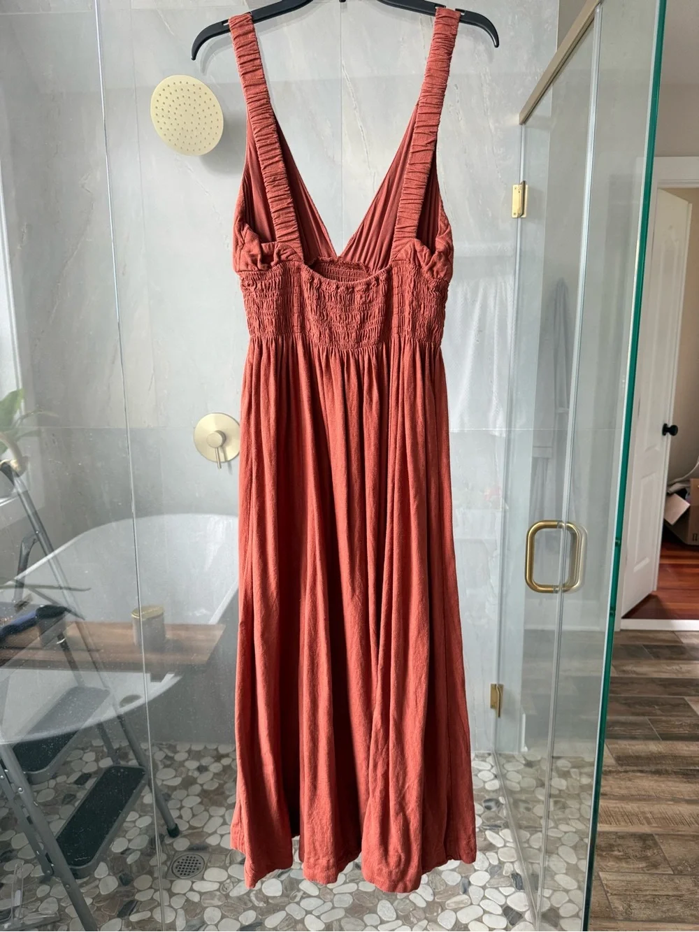 Abercrombie & Fitch Scrunchie Strap Maxi Dress